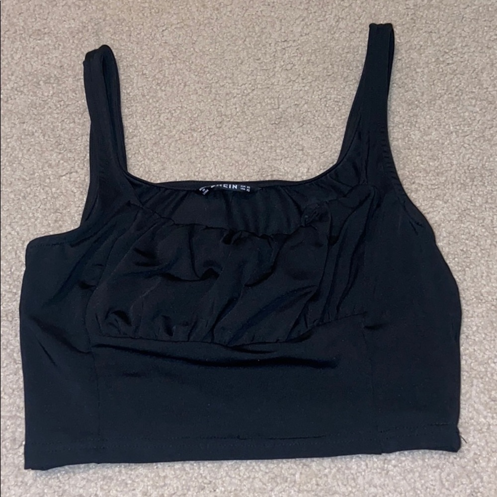 Shein black cinched top